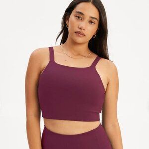 Girlfriend Collective Mia Bra Top Plum Purple Size Medium